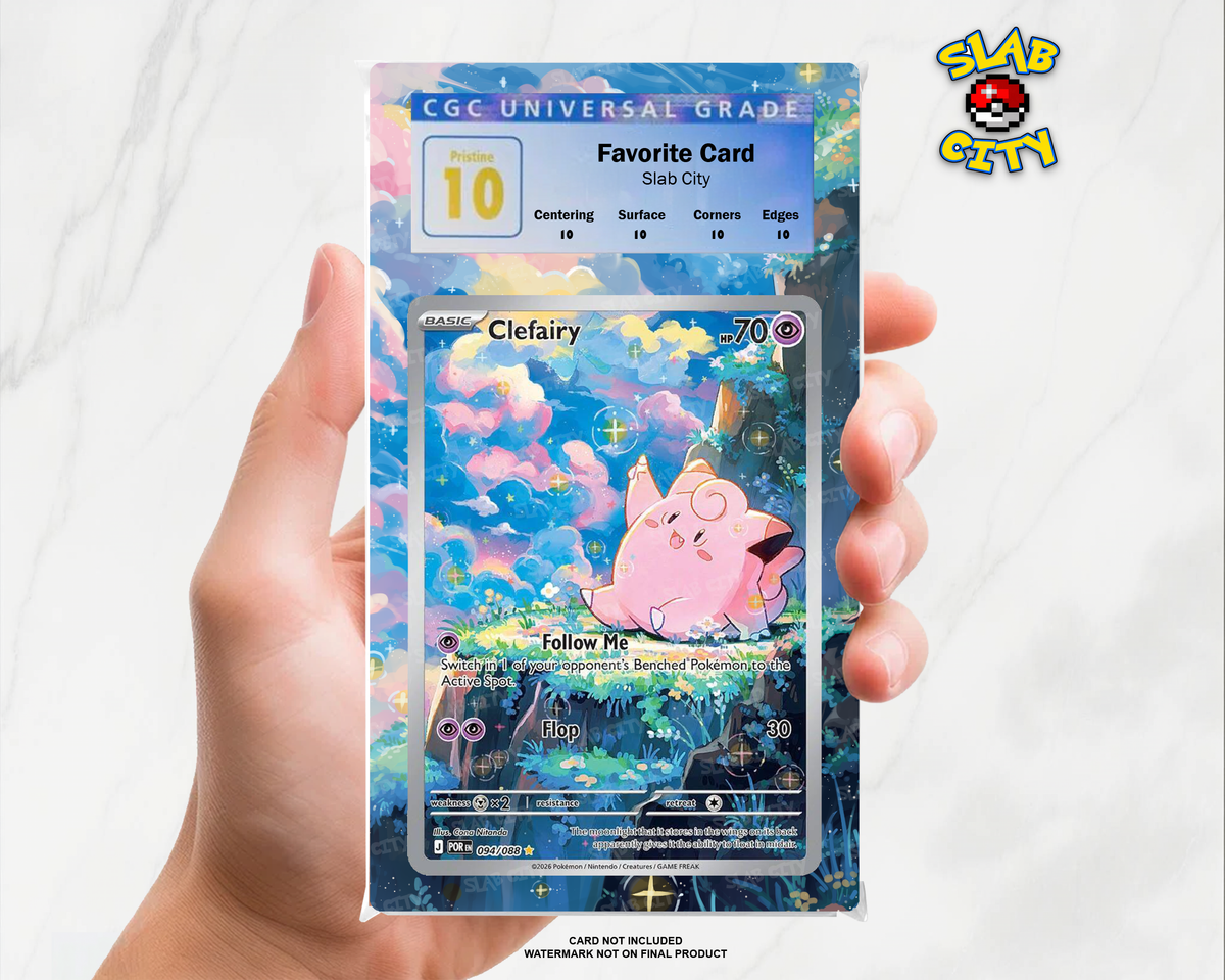 Clefairy #094 Perfect Order CGC graded slab insert; card not included, watermark not on final product