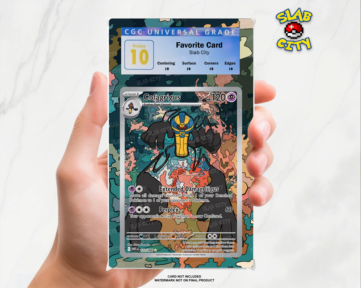 Cofagrigus #123/86 White Flare CGC graded slab insert; card not included, watermark not on final product