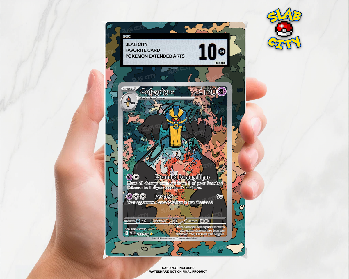 Cofagrigus #123/86 White Flare SGC graded slab insert; card not included, watermark not on final product