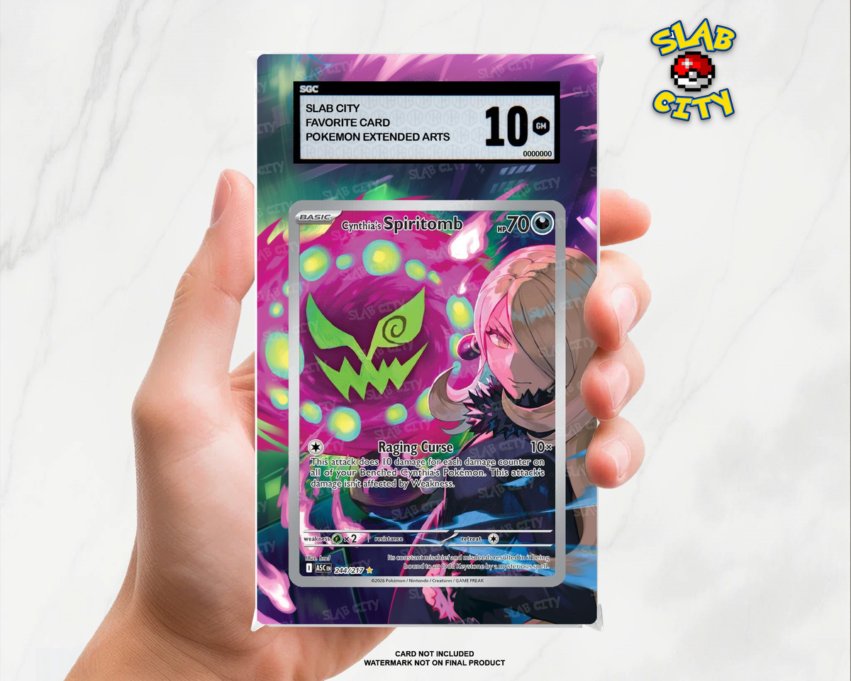 Cynthia's Spiritomb #244 Ascended Heroes SGC graded slab insert; card not included, watermark not on final product