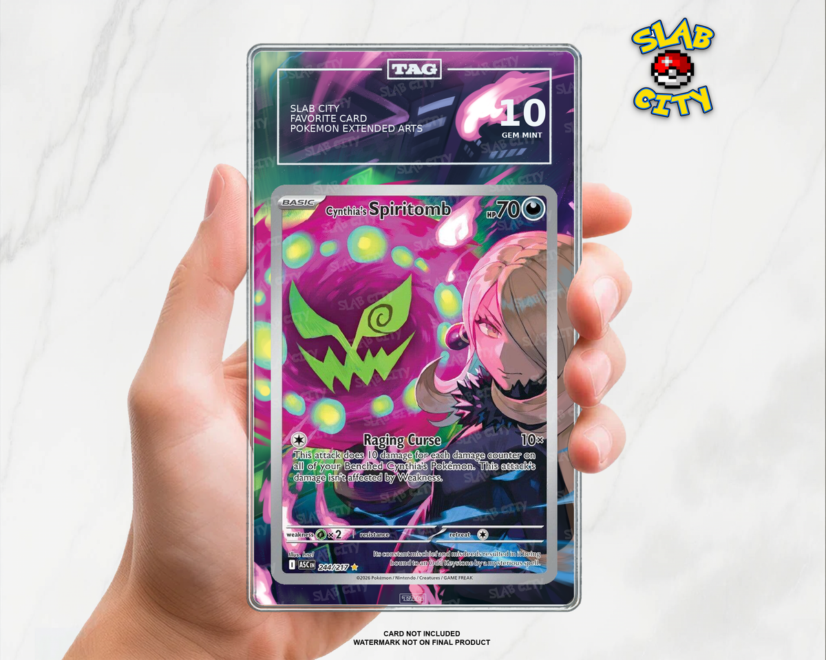 Cynthia's Spiritomb #244 Ascended Heroes TAG graded slab insert; card not included, watermark not on final product