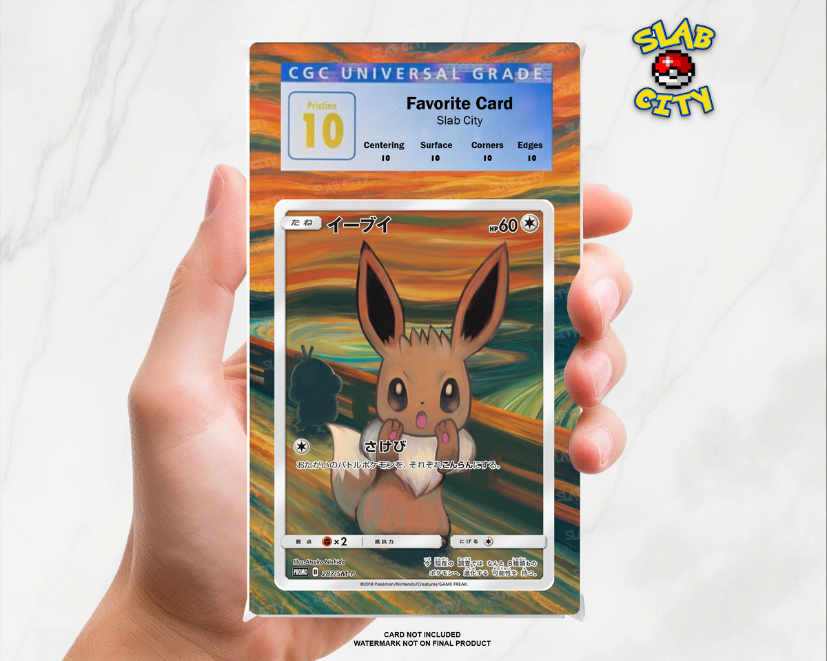 Eevee Munch #287/SM-P extended art CGC graded slab insert