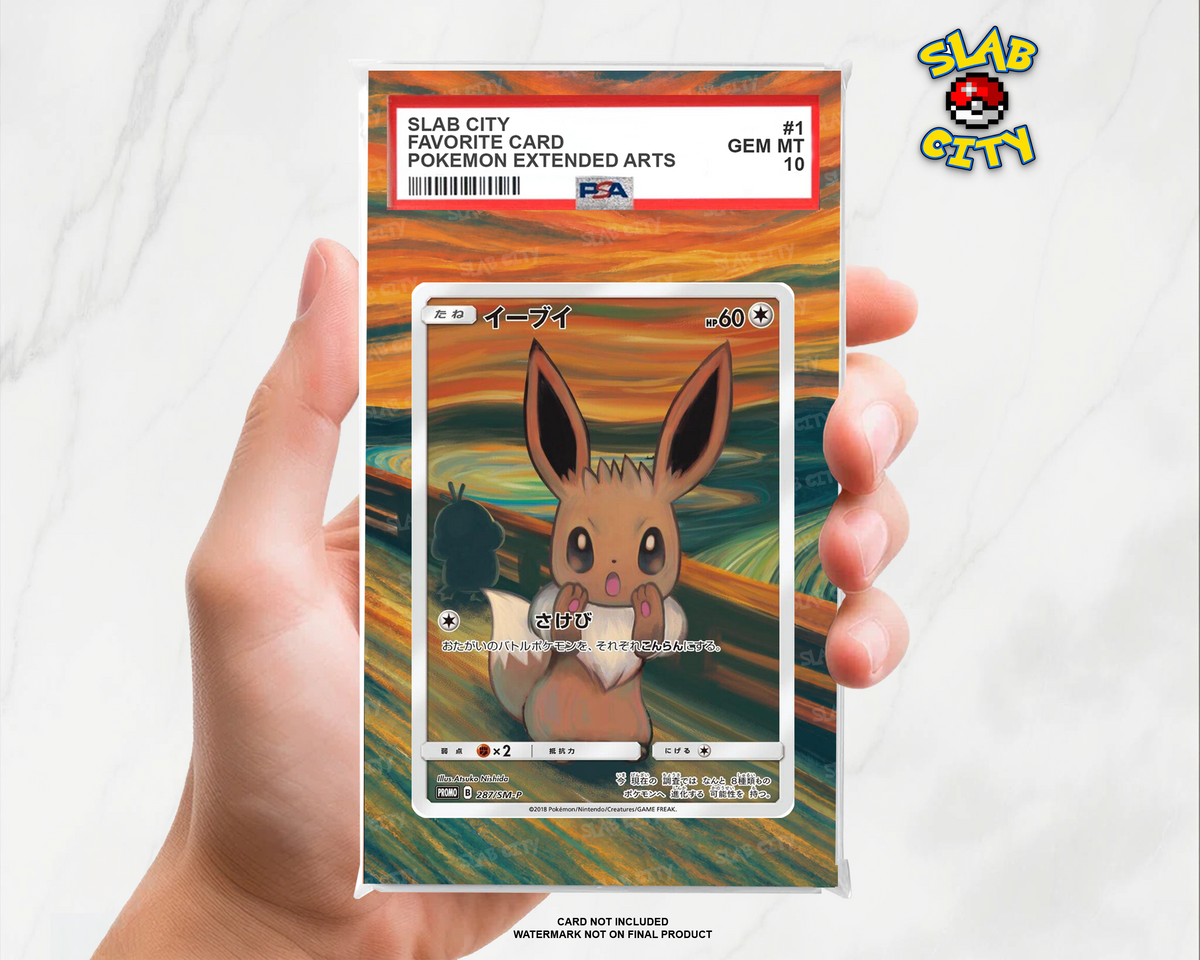 Eevee Munch #287/SM-P extended art PSA graded slab insert