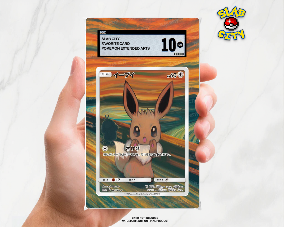 Eevee Munch #287/SM-P extended art SGC graded slab insert