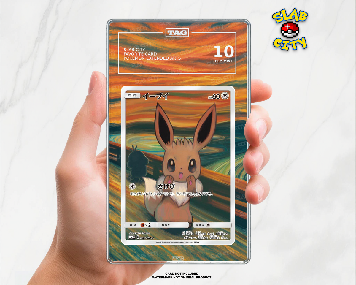 Eevee Munch #287/SM-P extended art TAG graded slab insert