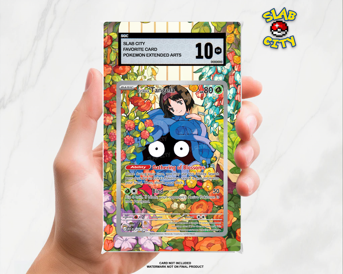 Erika's Tangela #218 Ascended Heroes SGC graded slab insert; card not included, watermark not on final product