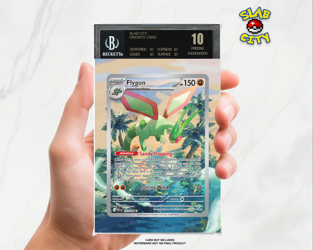 Flygon #101 Phantasmal Flames BGS graded slab insert; card not included, watermark not on final product