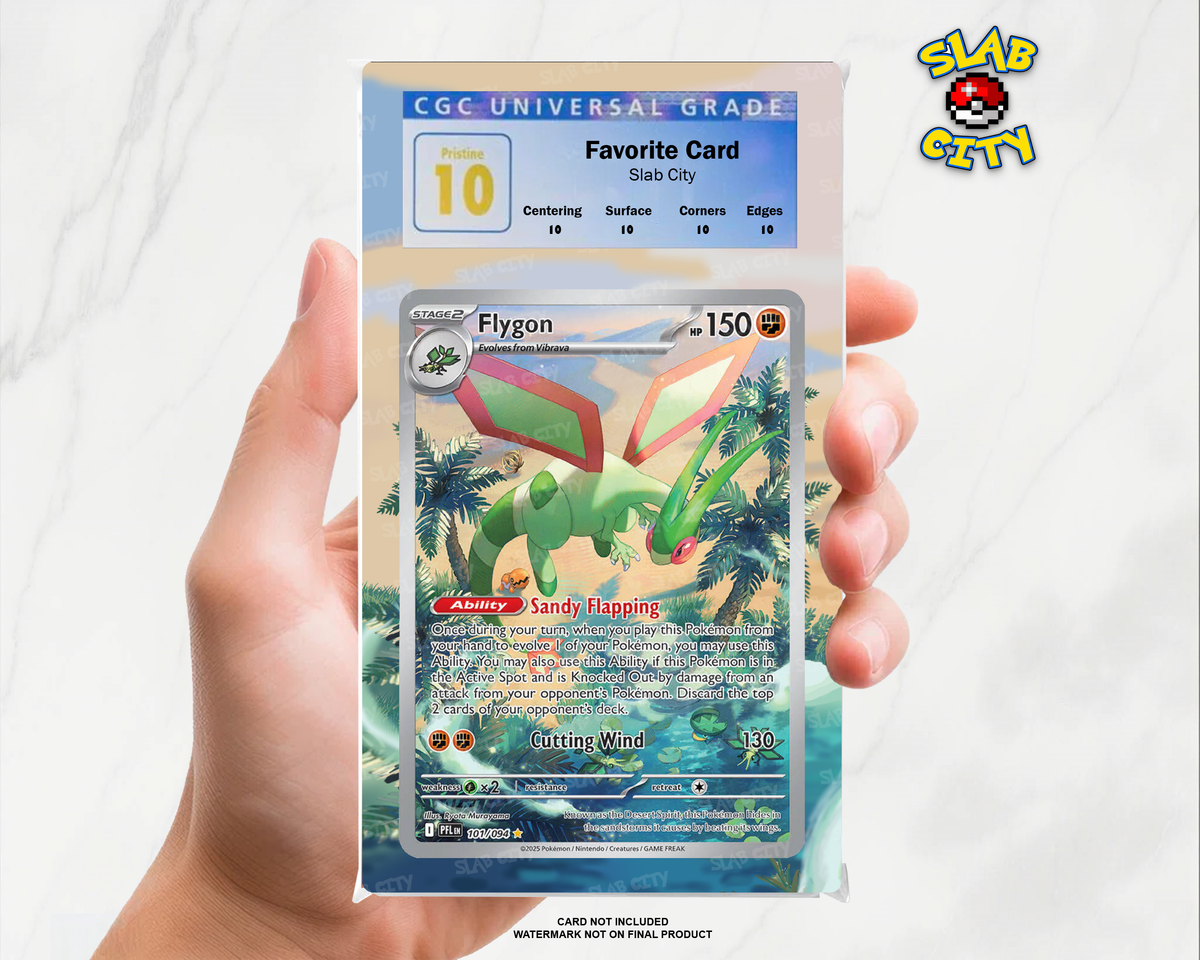 Flygon #101 Phantasmal Flames CGC graded slab insert; card not included, watermark not on final product