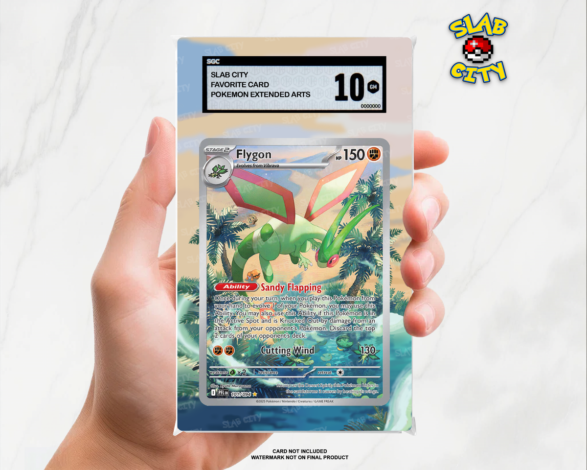 Flygon #101 Phantasmal Flames SGC graded slab insert; card not included, watermark not on final product