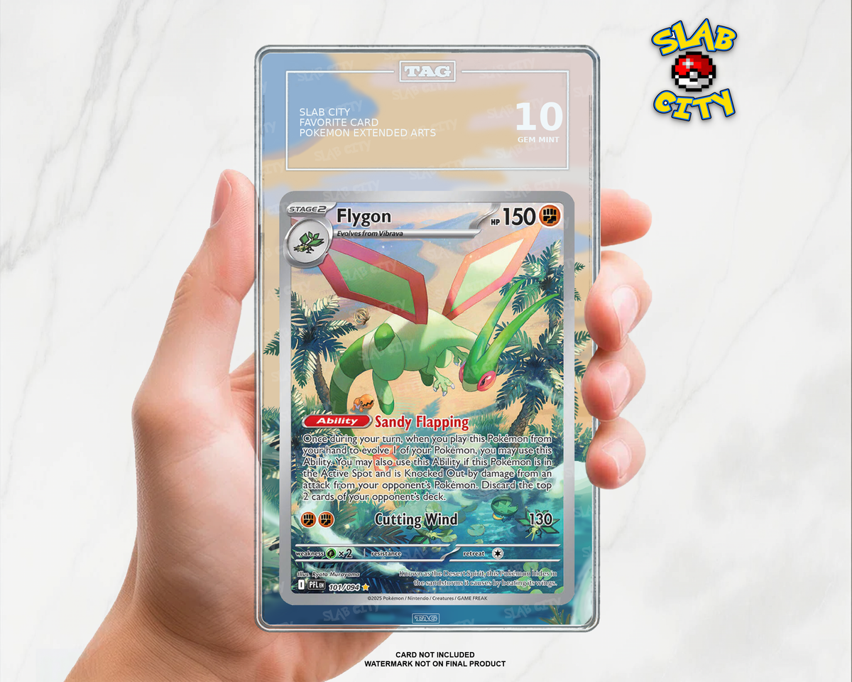 Flygon #101 Phantasmal Flames TAG graded slab insert; card not included, watermark not on final product