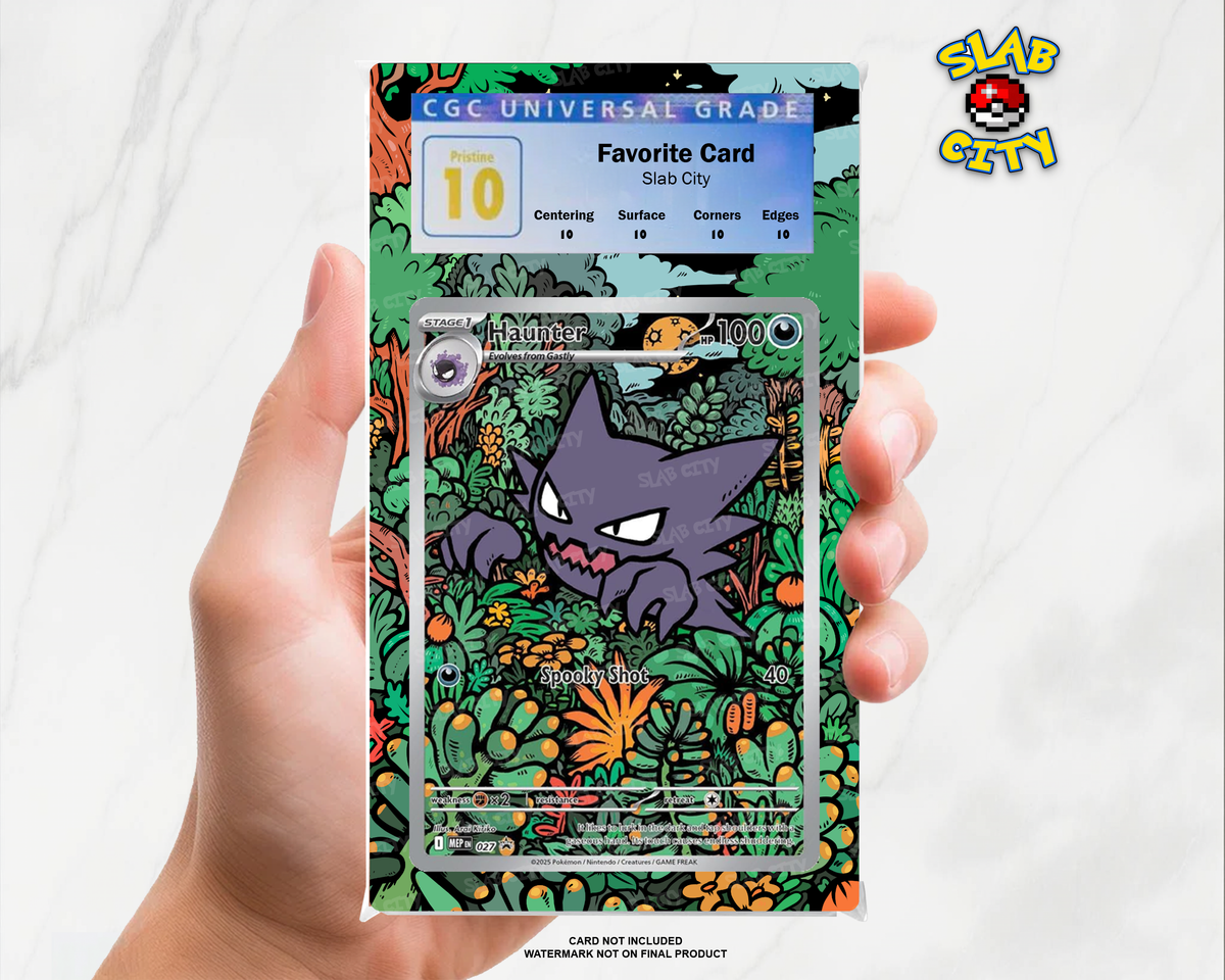 Haunter #27 Mega Evolution Promo CGC graded slab insert; card not included, watermark not on final product