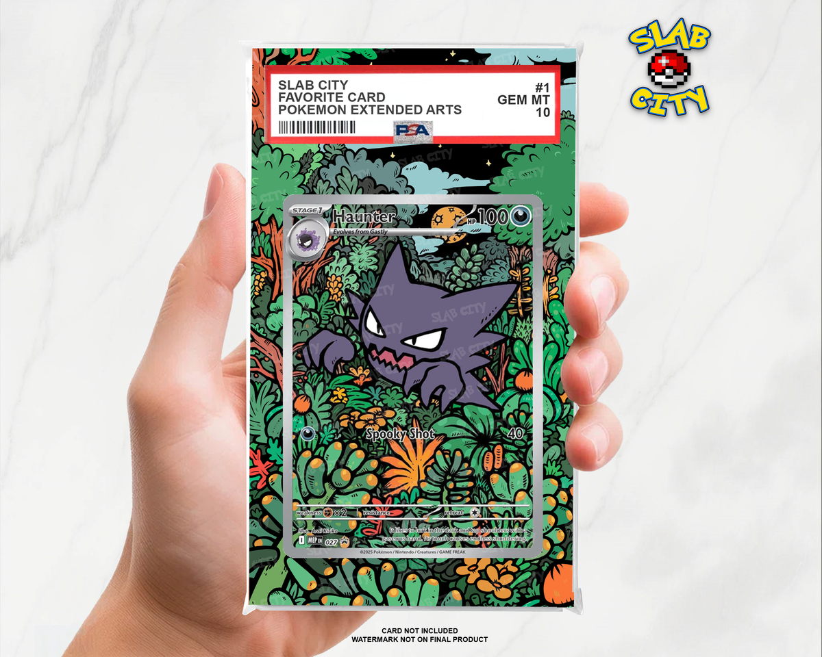 Haunter #27 Mega Evolution Promo PSA graded slab insert; card not included, watermark not on final product