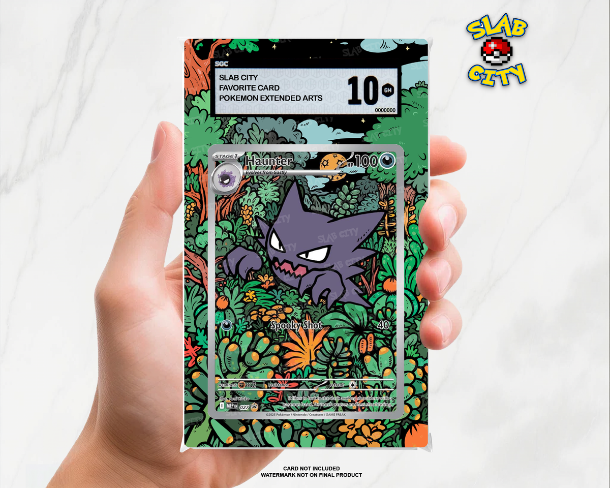 Haunter #27 Mega Evolution Promo SGC graded slab insert; card not included, watermark not on final product