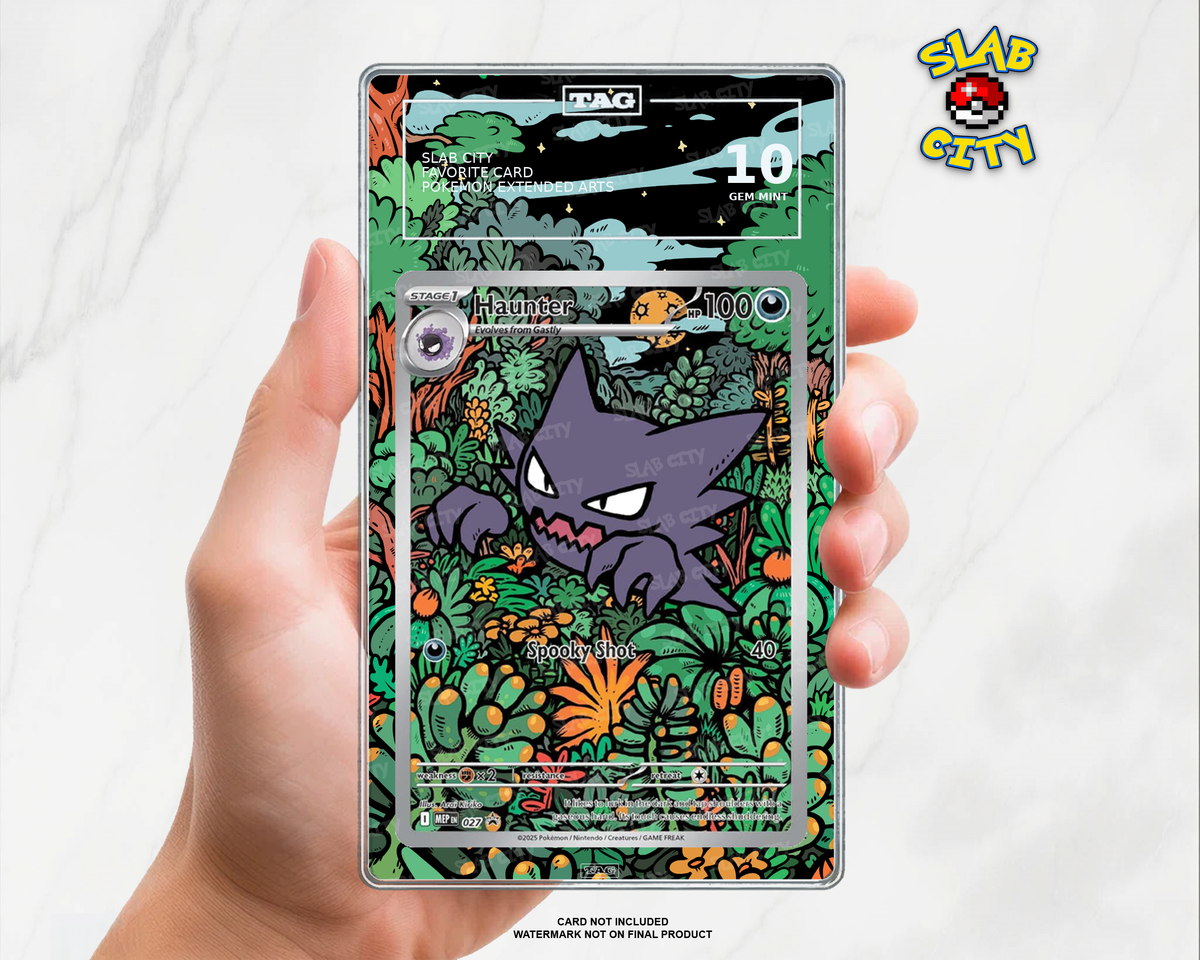 Haunter #27 Mega Evolution Promo TAG graded slab insert; card not included, watermark not on final product