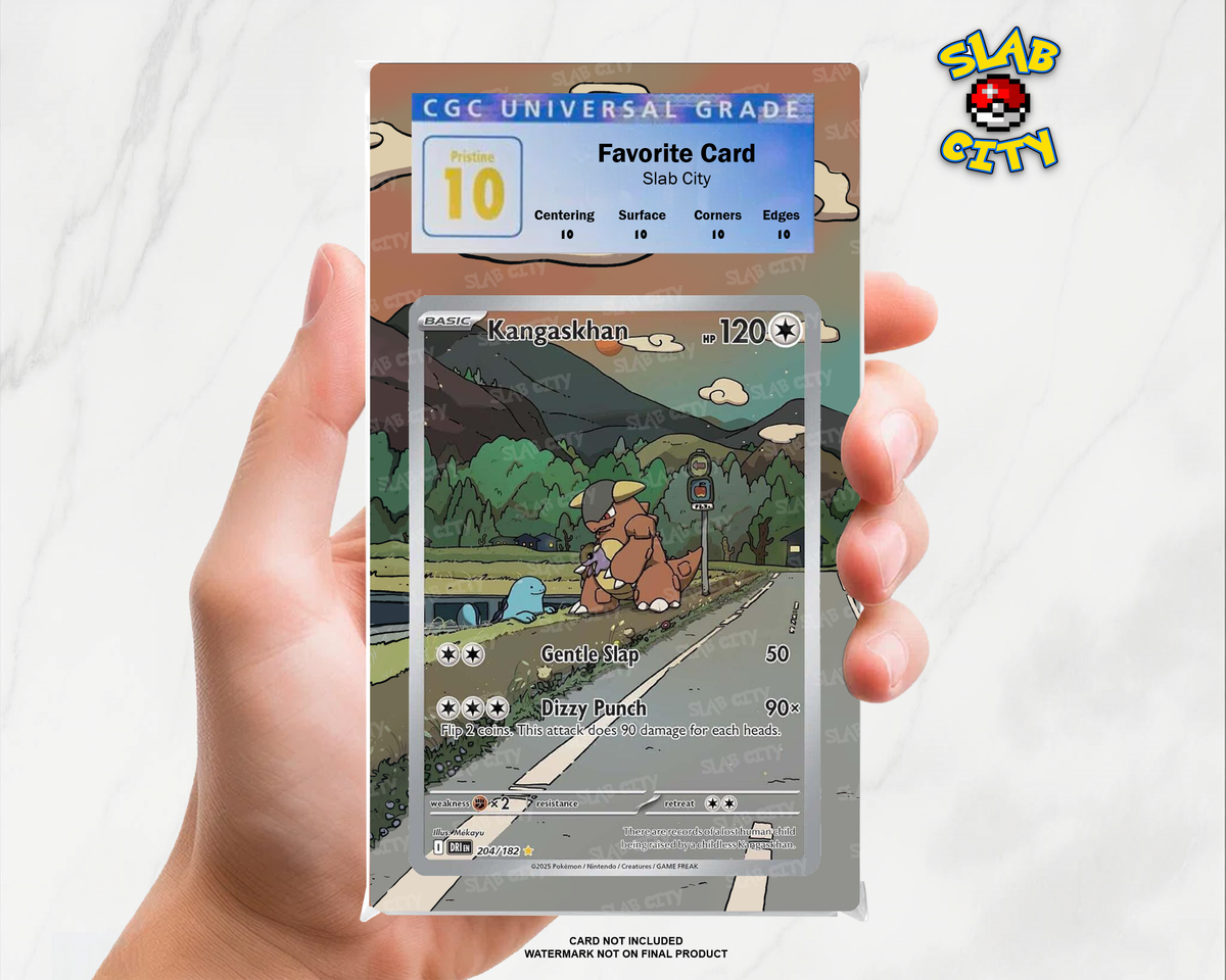 Kangaskhan #204/182 Destined Rivals CGC graded slab insert; card not included, watermark not on final product