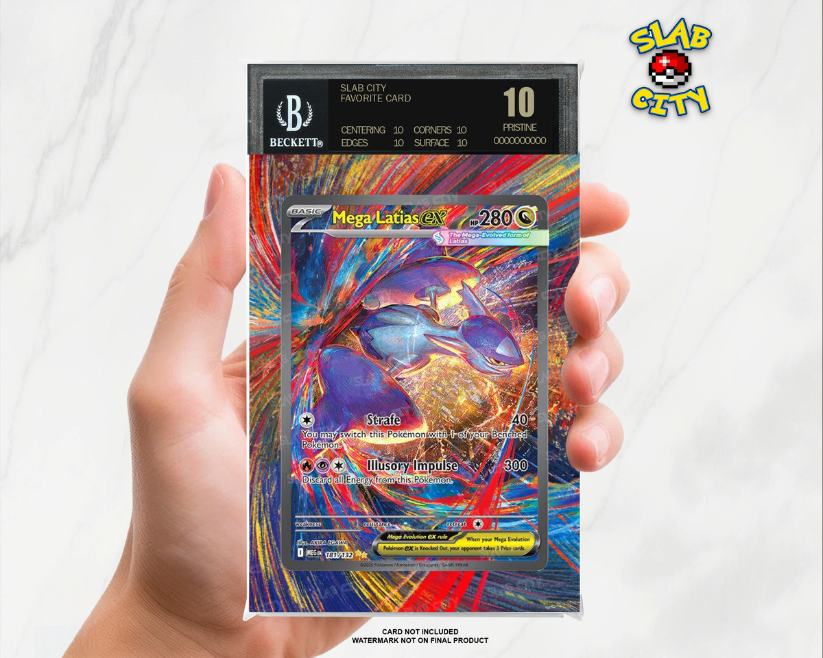 Mega Latias ex #181 Mega Evolution BGS graded slab insert; card not included, watermark not on final product