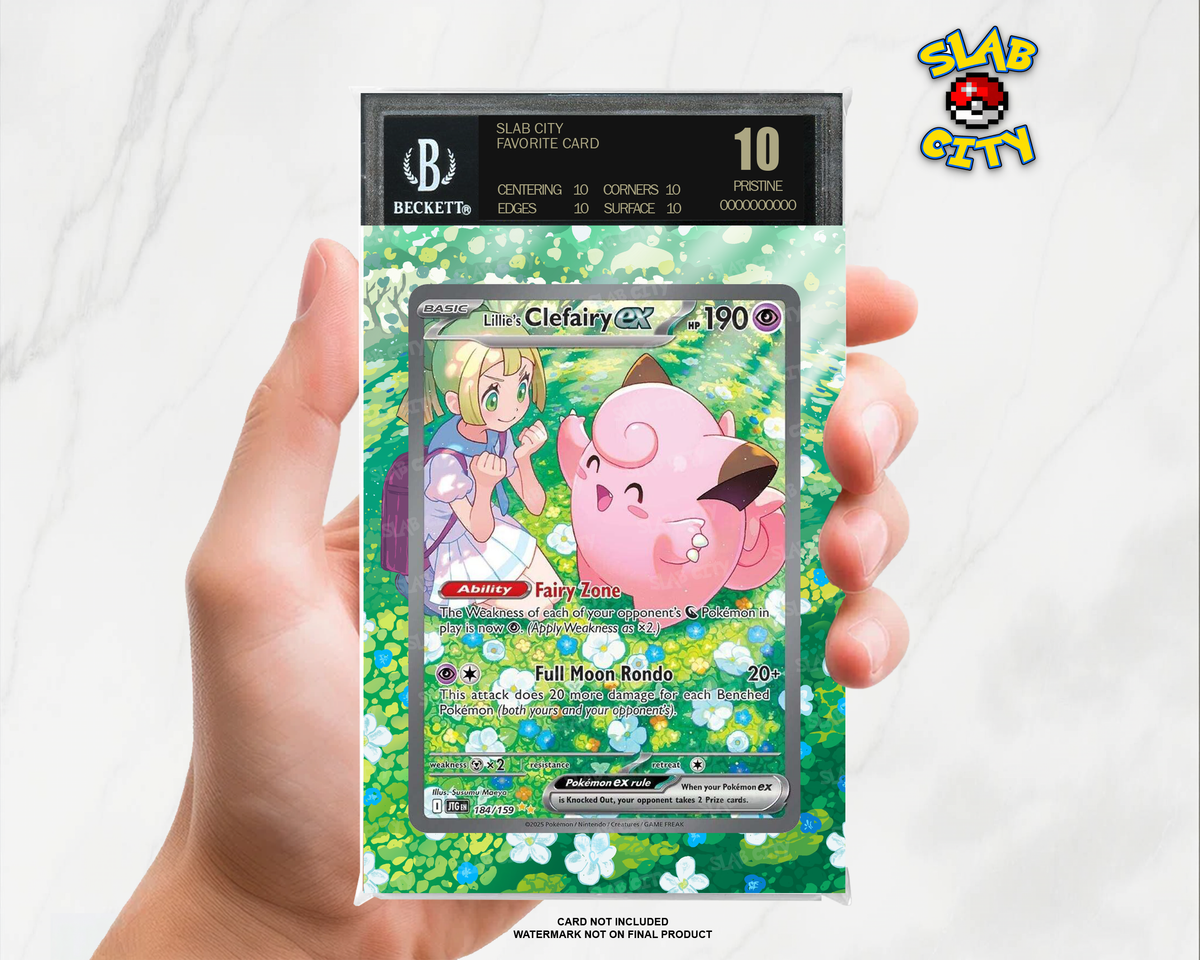 Lillie's Clefairy ex #184/159 Journey Together BGS graded slab insert; card not included, watermark not on final product