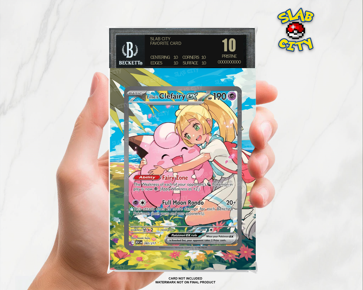 Lillie's Clefairy ex #280 Ascended Heroes BGS graded slab insert; card not included, watermark not on final product