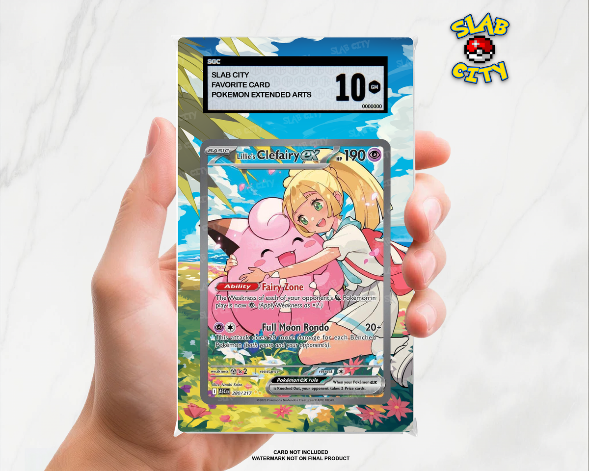 Lillie's Clefairy ex #280 Ascended Heroes SGC graded slab insert; card not included, watermark not on final product