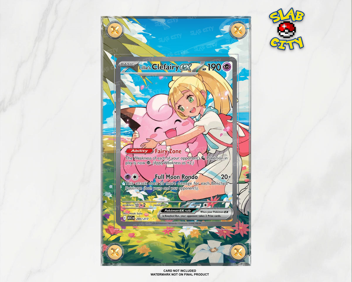 Lillie's Clefairy ex #280 Ascended Heroes raw card display case; card not included, watermark not on final product