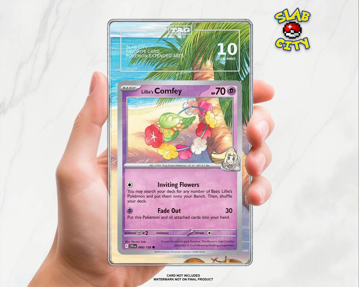 Lillie's Comfey #68/159 Journey Together TAG graded slab insert; card not included, watermark not on final product
