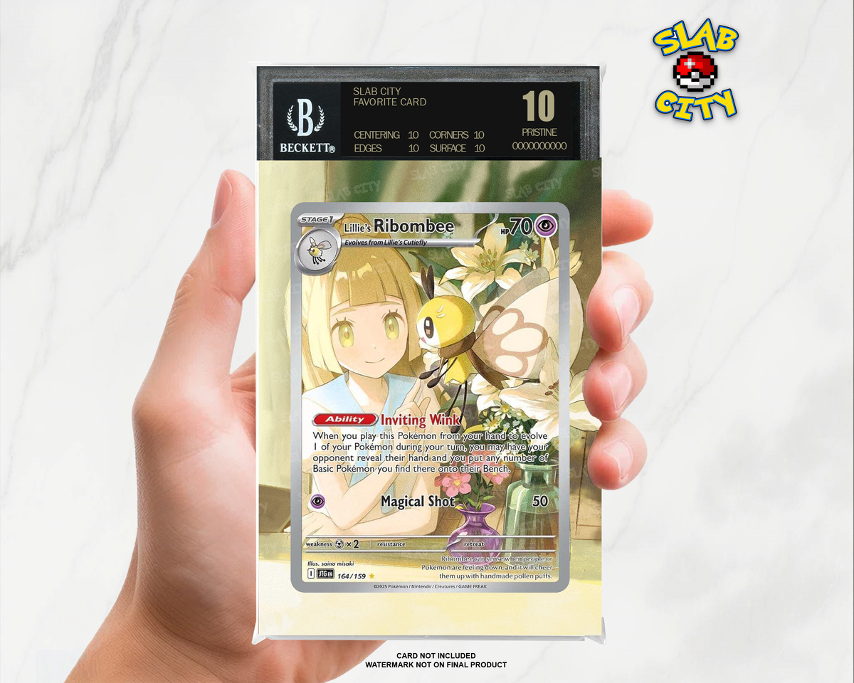 Lillie's Ribombee #164/159 Journey Together BGS graded slab insert; card not included, watermark not on final product