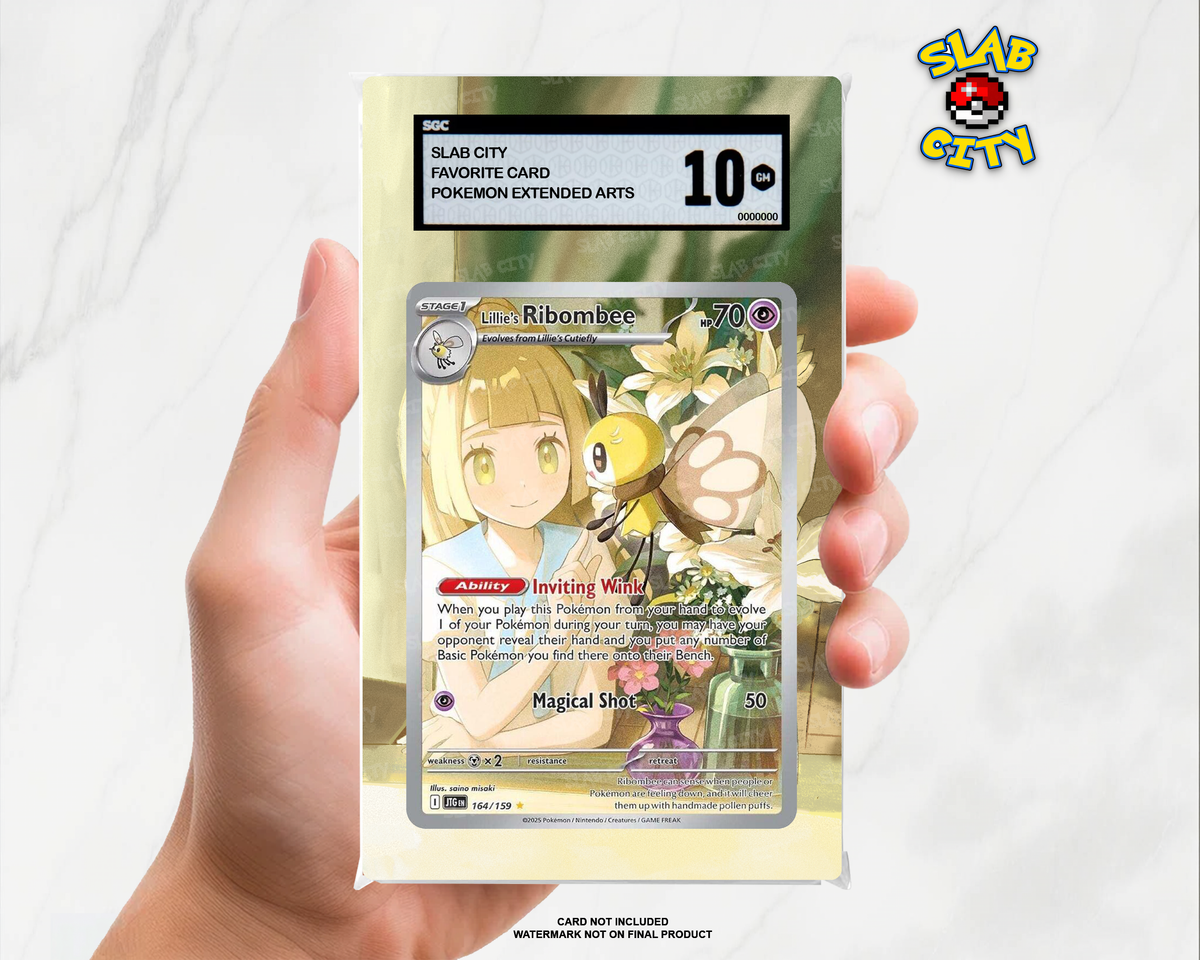 Lillie's Ribombee #164/159 Journey Together SGC graded slab insert; card not included, watermark not on final product