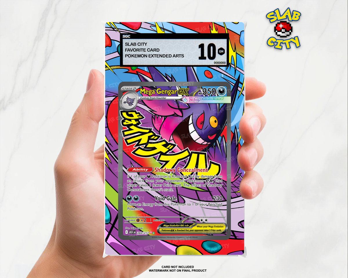 Mega Gengar ex #269 Ascended Heroes SGC graded slab insert; card not included, watermark not on final product