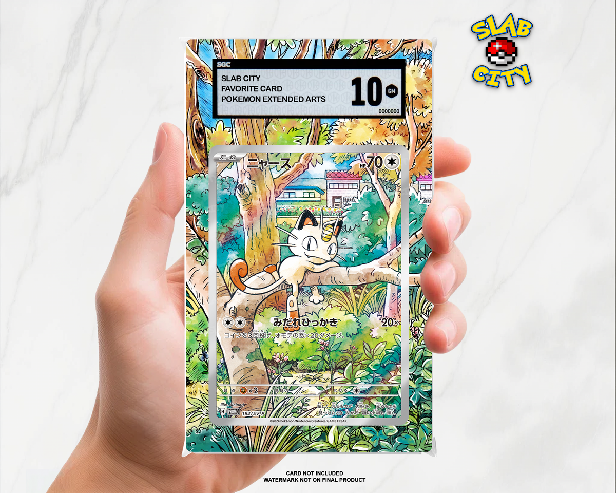 Meowth #106 Phantasmal Flames SGC graded slab insert; card not included, watermark not on final product