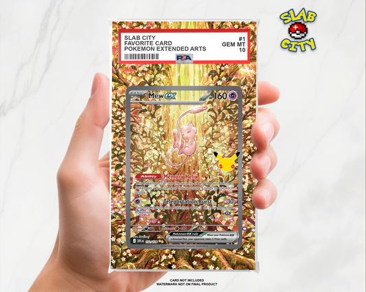 Mew ex #152/128 30th Celebration extended art PSA graded slab insert
