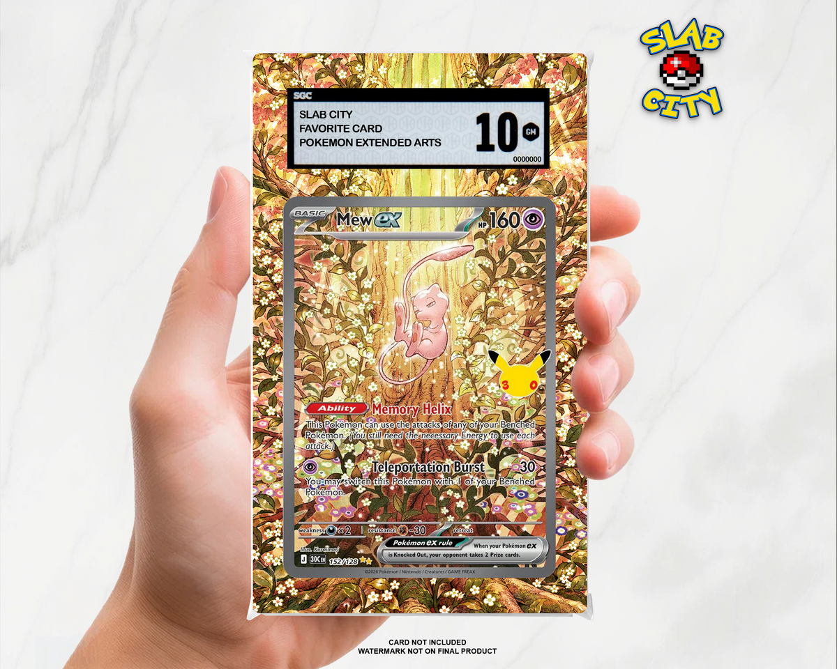 Mew ex #152/128 30th Celebration extended art SGC graded slab insert