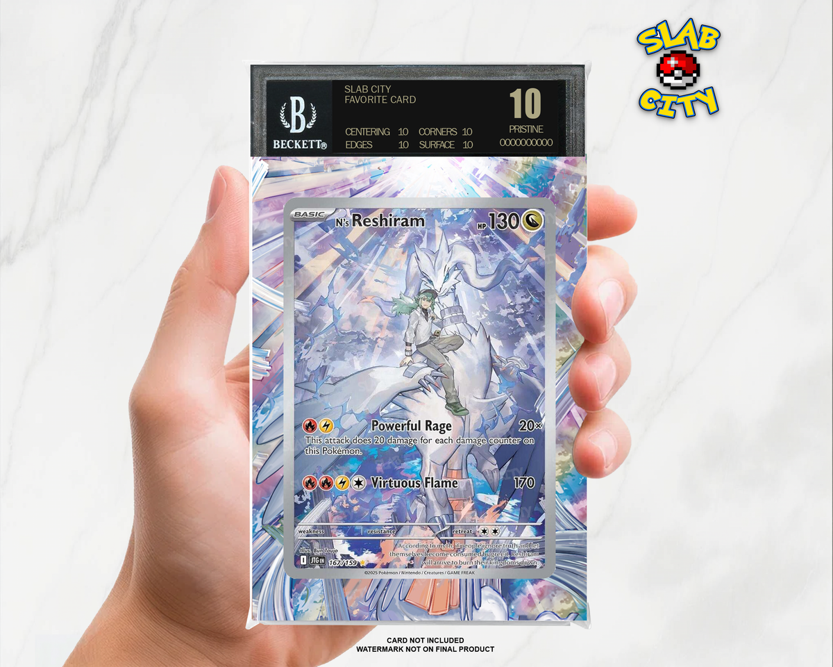 N's Reshiram #167/159 Journey Together BGS graded slab insert; card not included, watermark not on final product