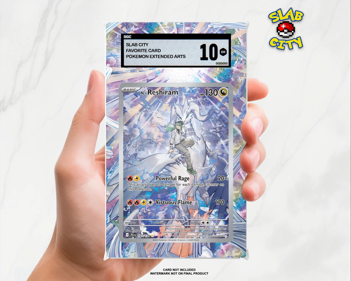 N's Reshiram #167/159 Journey Together SGC graded slab insert; card not included, watermark not on final product