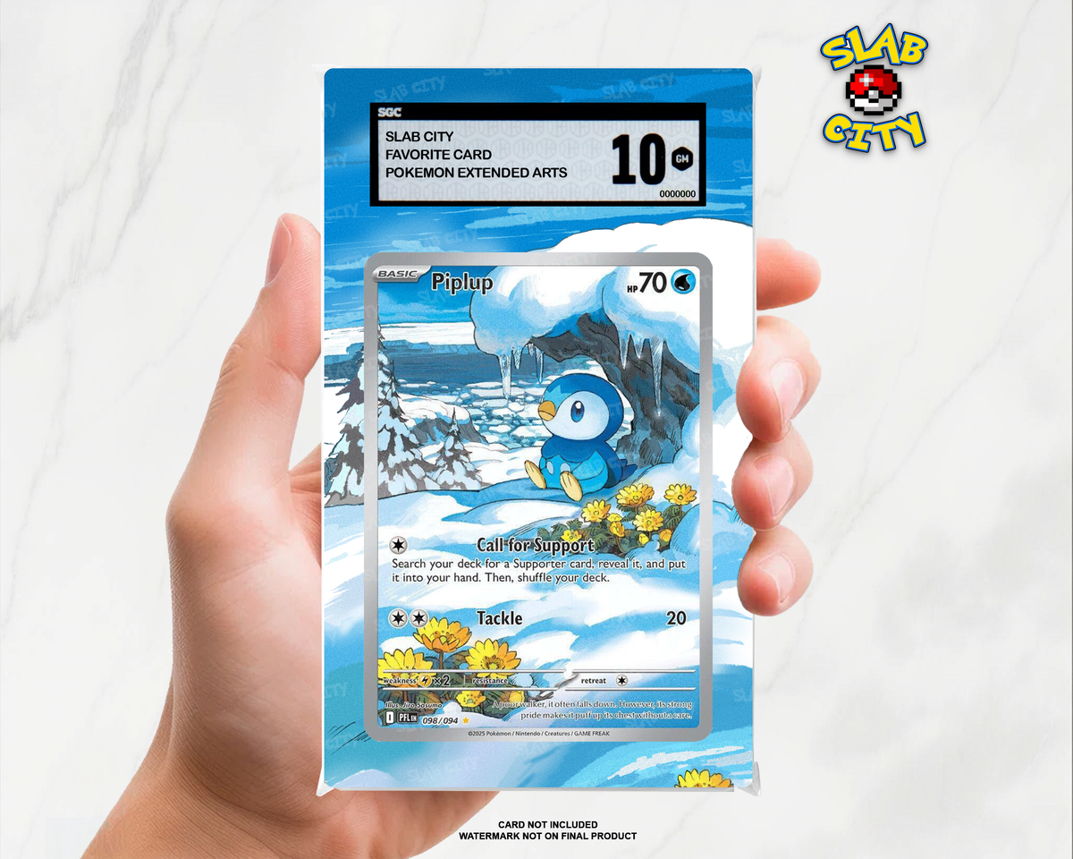 Piplup #98 Phantasmal Flames SGC graded slab insert; card not included, watermark not on final product