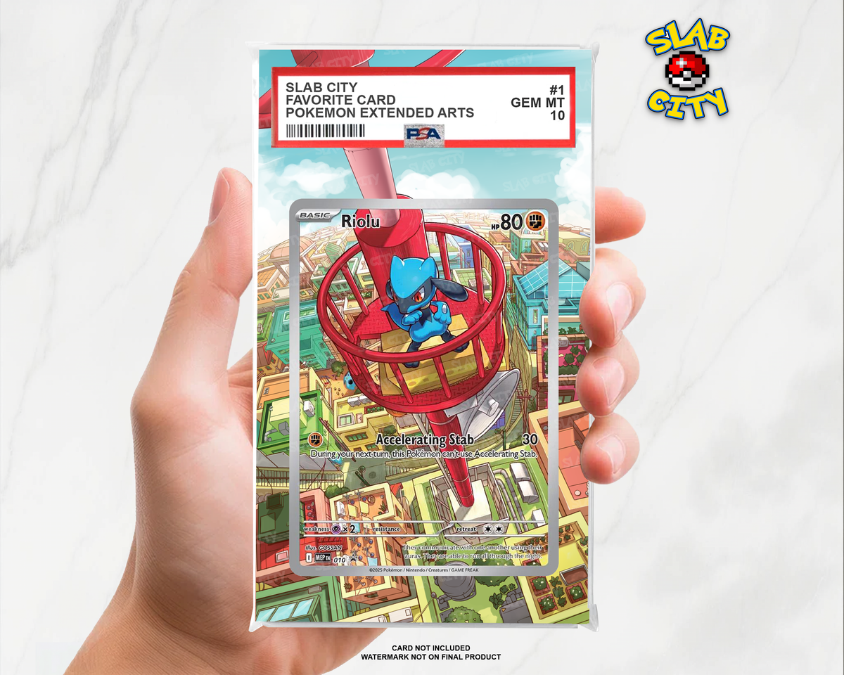 Riolu #10 Mega Evolution Promo PSA graded slab insert; card not included, watermark not on final product