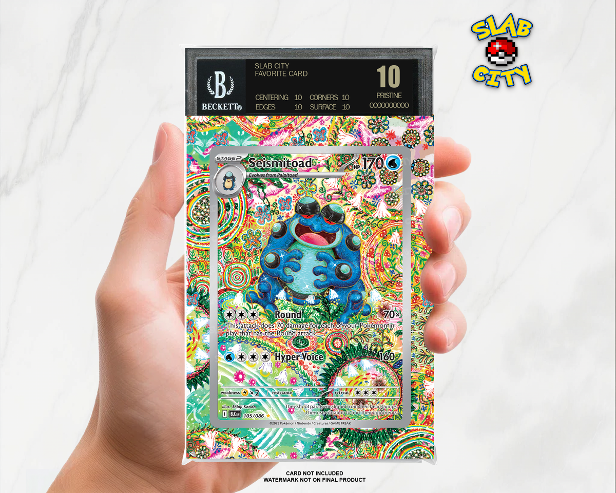 Seismitoad #105/86 Black Bolt BGS graded slab insert; card not included, watermark not on final product
