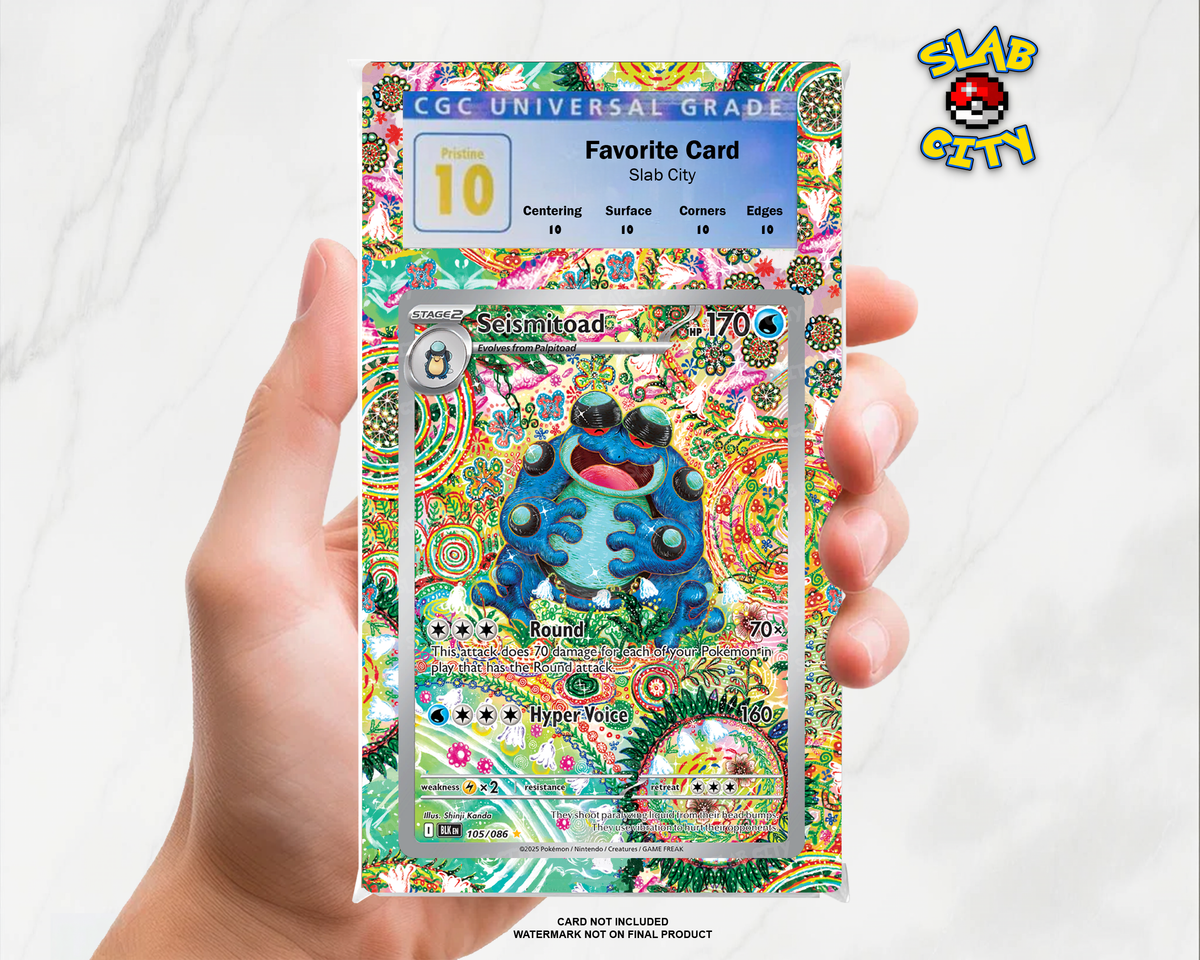 Seismitoad #105/86 Black Bolt CGC graded slab insert; card not included, watermark not on final product