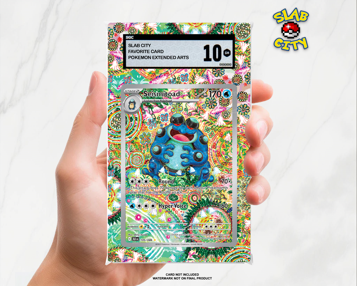 Seismitoad #105/86 Black Bolt SGC graded slab insert; card not included, watermark not on final product