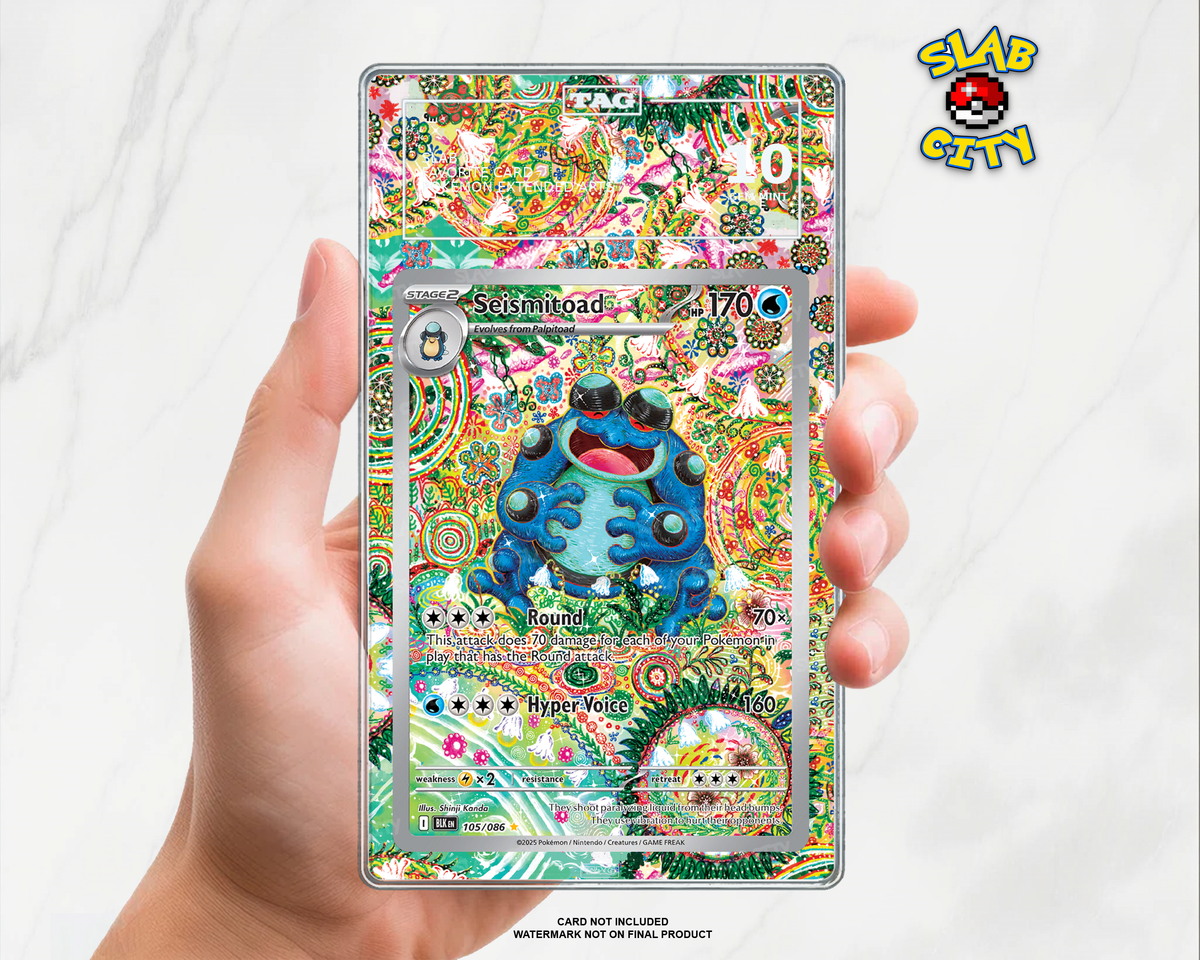 Seismitoad #105/86 Black Bolt TAG graded slab insert; card not included, watermark not on final product