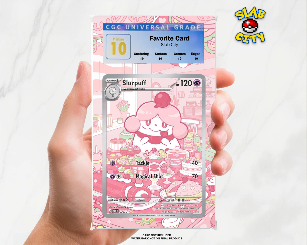 Slurpuff #236 Ascended Heroes CGC graded slab insert; card not included, watermark not on final product