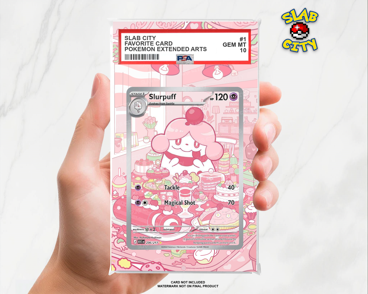 Slurpuff #236 Ascended Heroes PSA graded slab insert; card not included, watermark not on final product