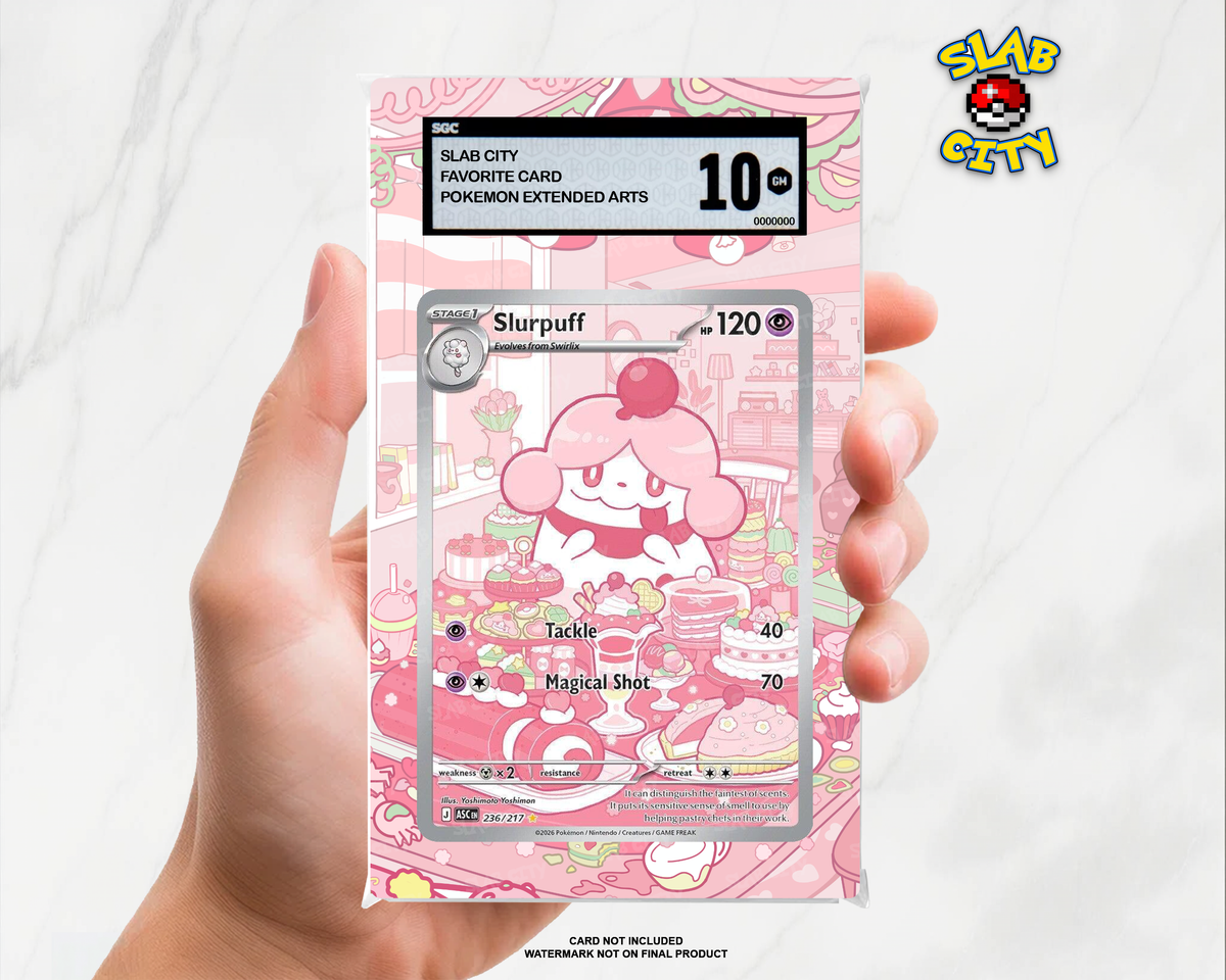 Slurpuff #236 Ascended Heroes SGC graded slab insert; card not included, watermark not on final product