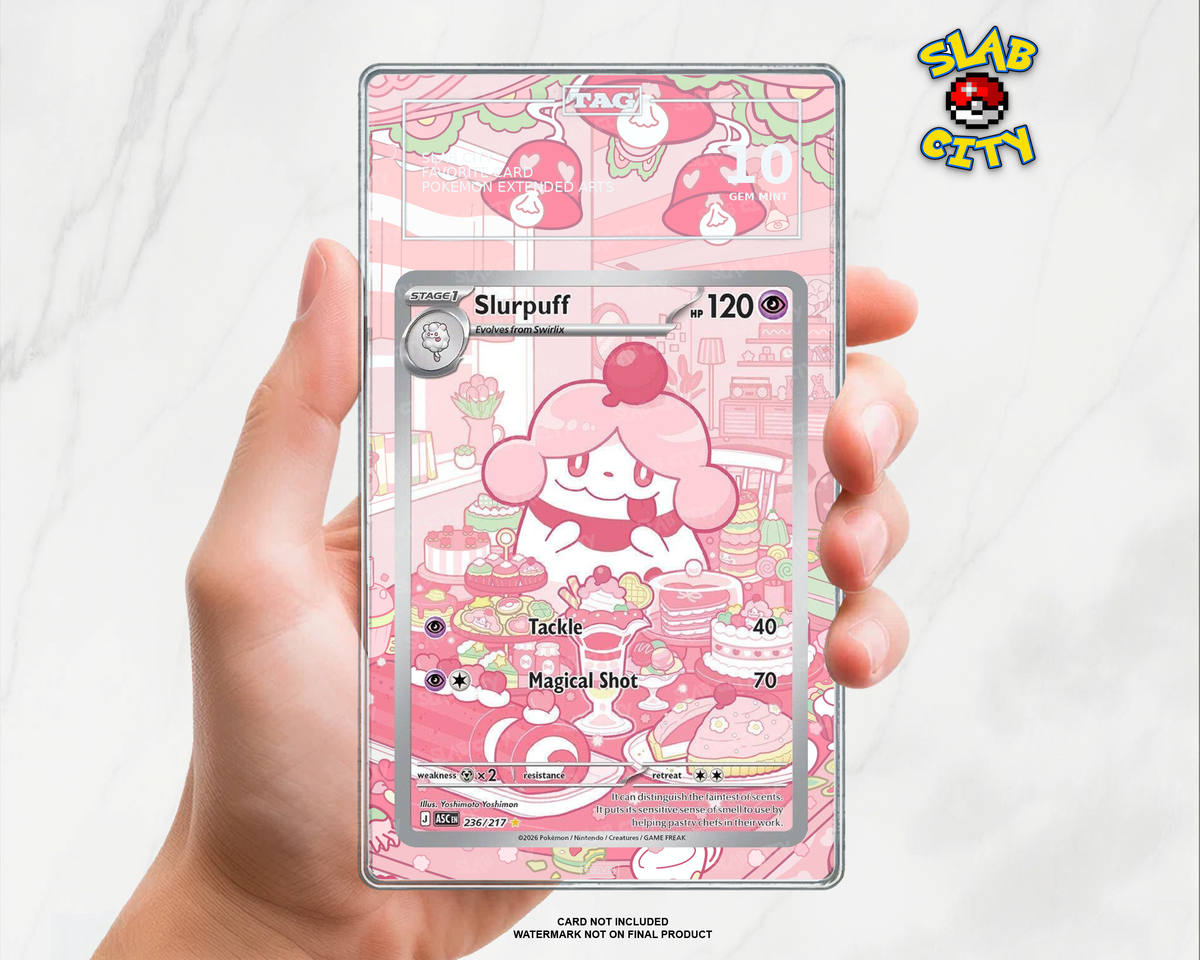 Slurpuff #236 Ascended Heroes TAG graded slab insert; card not included, watermark not on final product