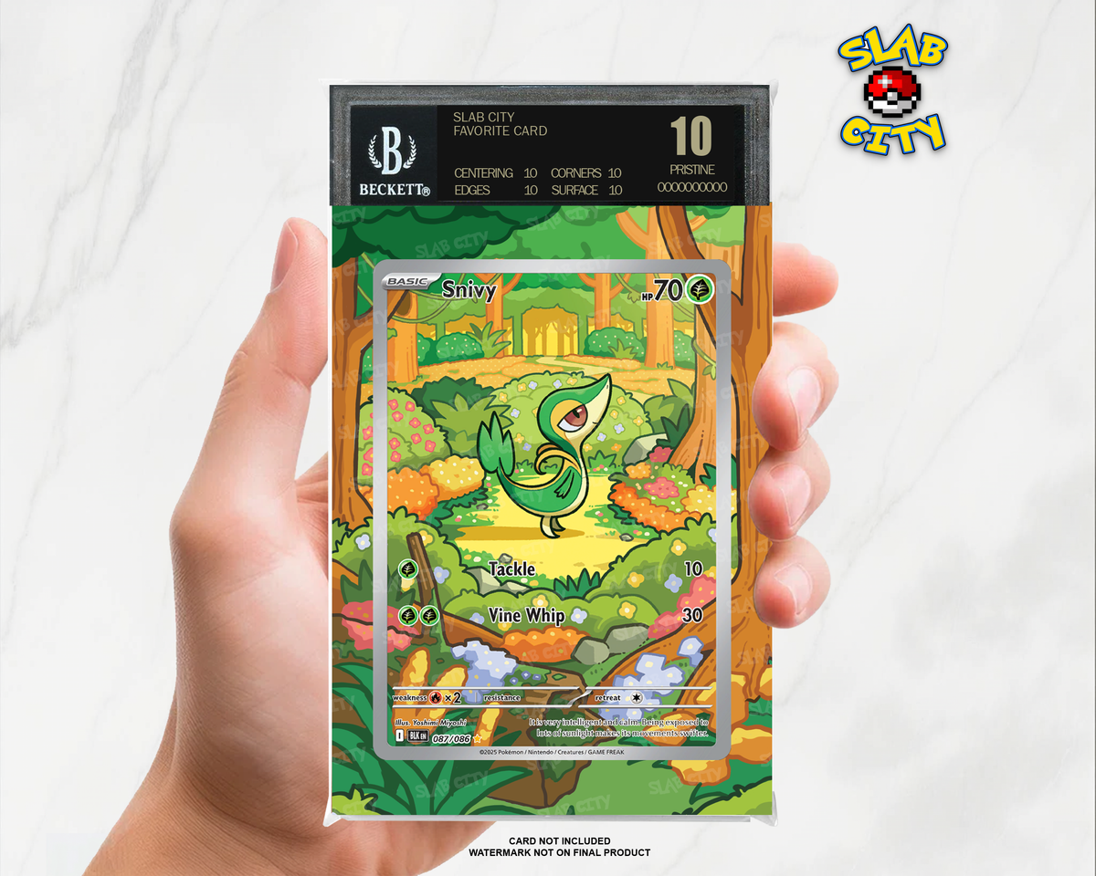 Snivy #87/86 Black Bolt BGS graded slab insert; card not included, watermark not on final product