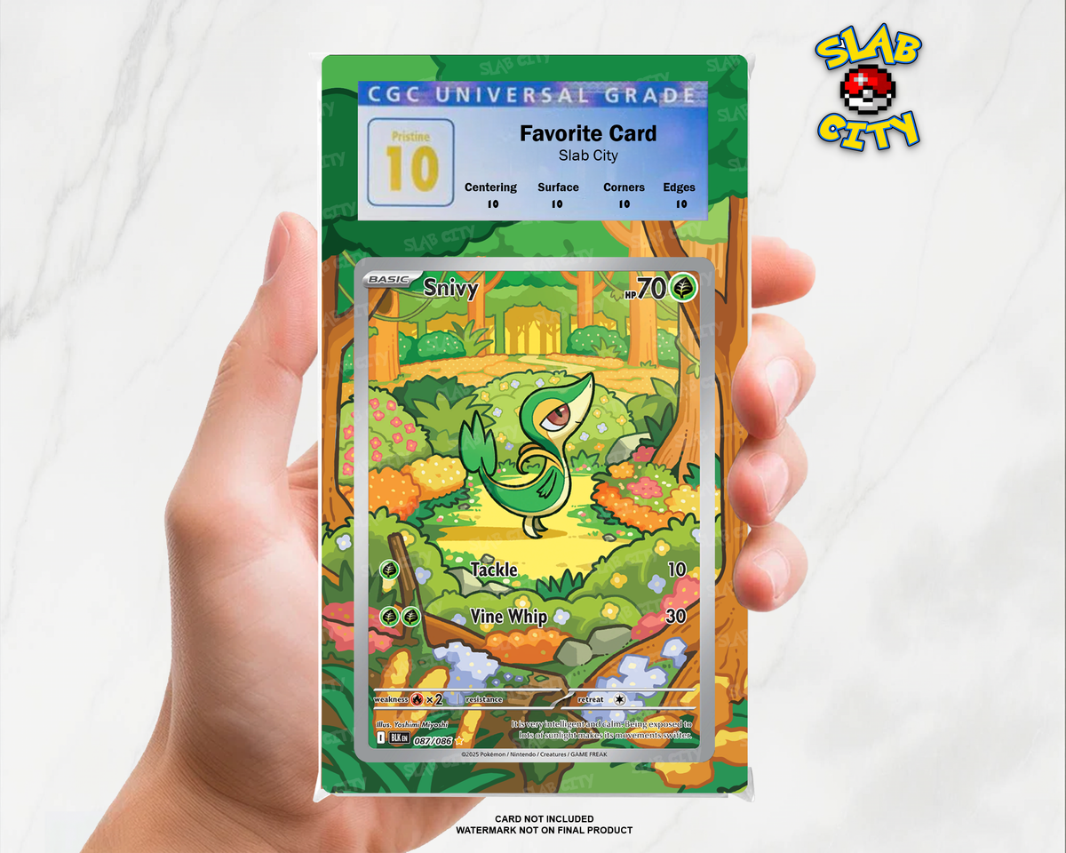 Snivy #87/86 Black Bolt CGC graded slab insert; card not included, watermark not on final product