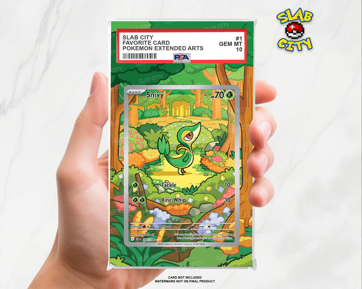 Snivy #87/86 Black Bolt PSA graded slab insert; card not included, watermark not on final product
