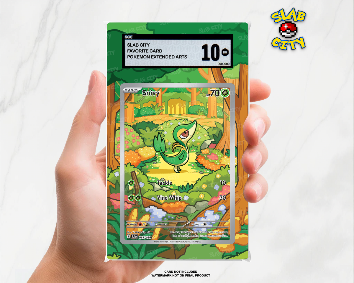 Snivy #87/86 Black Bolt SGC graded slab insert; card not included, watermark not on final product