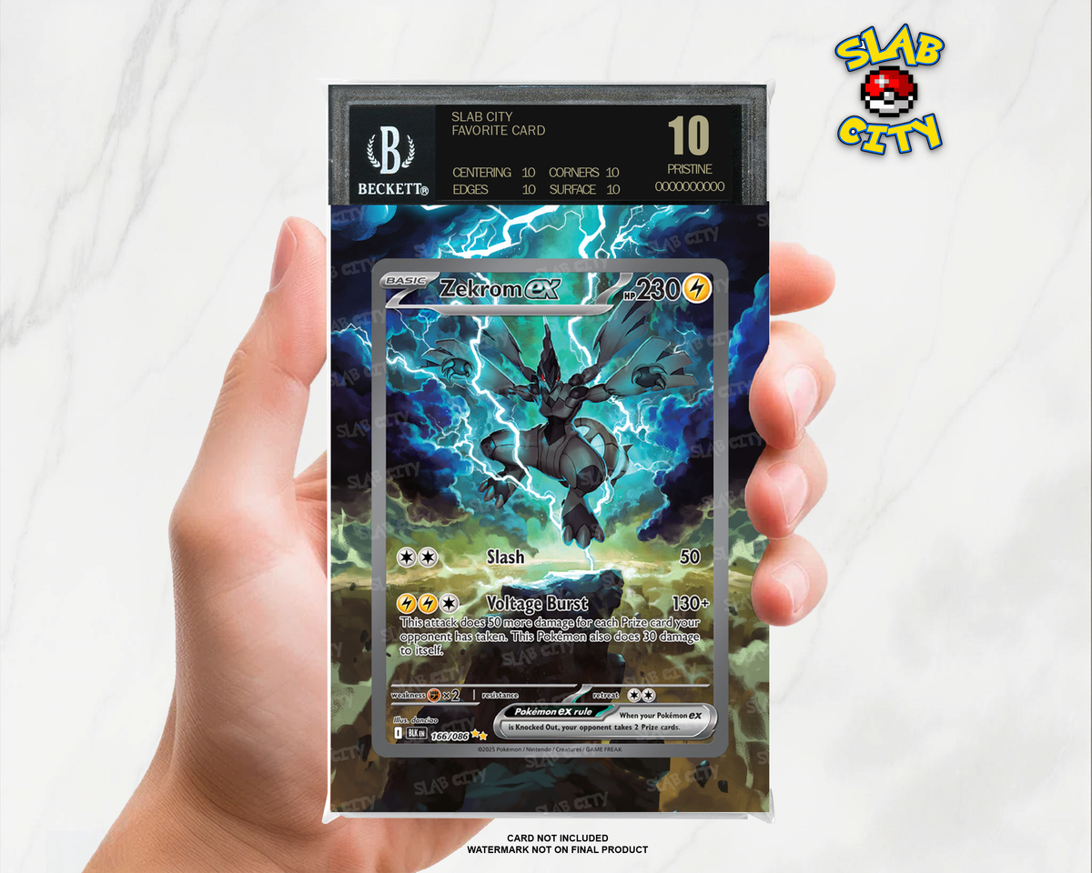 Zekrom ex #166/86 Black Bolt BGS graded slab insert; card not included, watermark not on final product