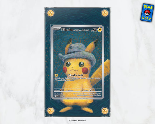 Pikachu With Grey Felt Hat SVP85 Extended Art Pokémon Card Display Case