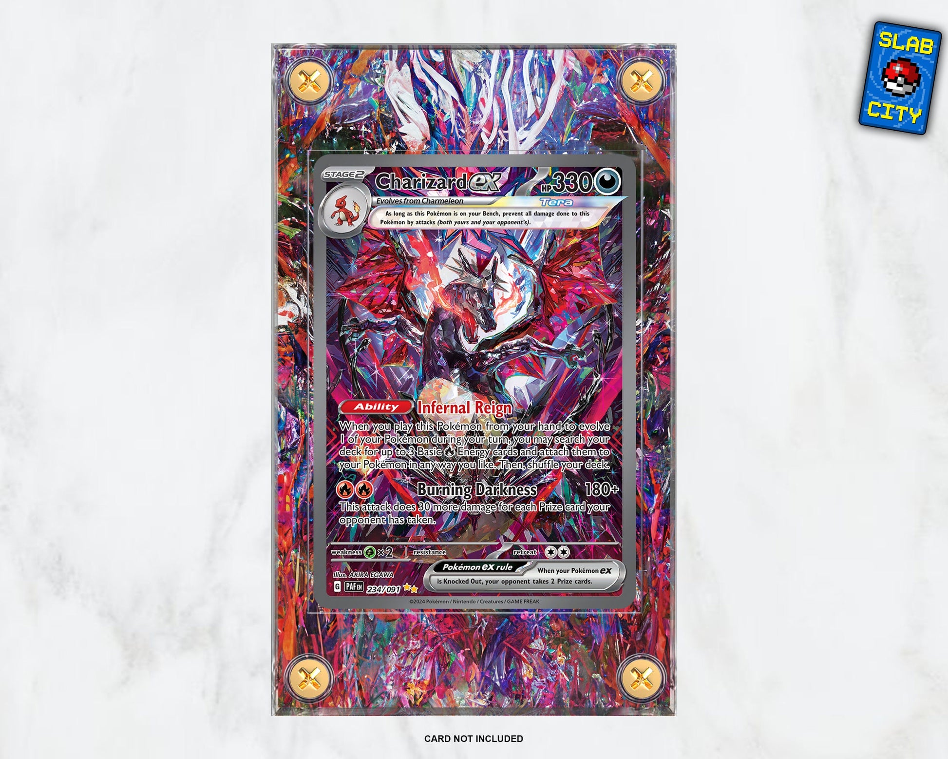 Charizard EX #234 Paldean Fates - Extended Artwork Pokémon Card Display Case